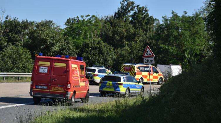 T&ouml;dlicher unfall auf der a60 / a671 bei ginsheim-gustavsburg | foto: byc-news | thorsten l&uuml;ttringhaus