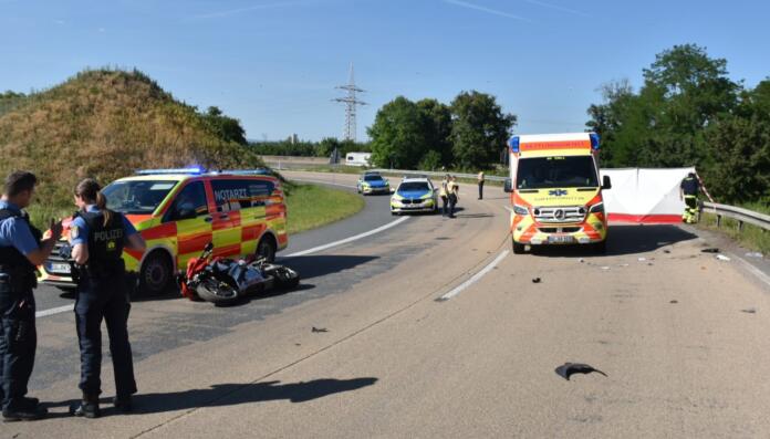 Tödlicher Unfall auf der A60 / A671 bei Ginsheim-Gustavsburg | Foto: BYC-News | Thorsten Lüttringhaus