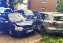 Wilde Verfolgungsjagd in Gelsenkirchen endet mit Unfall Verfolgungsjagd in Gelsenkirchen