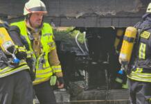 Aktuell: Garagenbrand in Nieder-Saulheim Brand in Saulheim | Foto: BYC-News | Thorsten Lüttringhaus