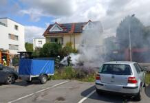 Fahrzeugbrand in Ginsheim-Gustavsburg Brand in Gustavsburg