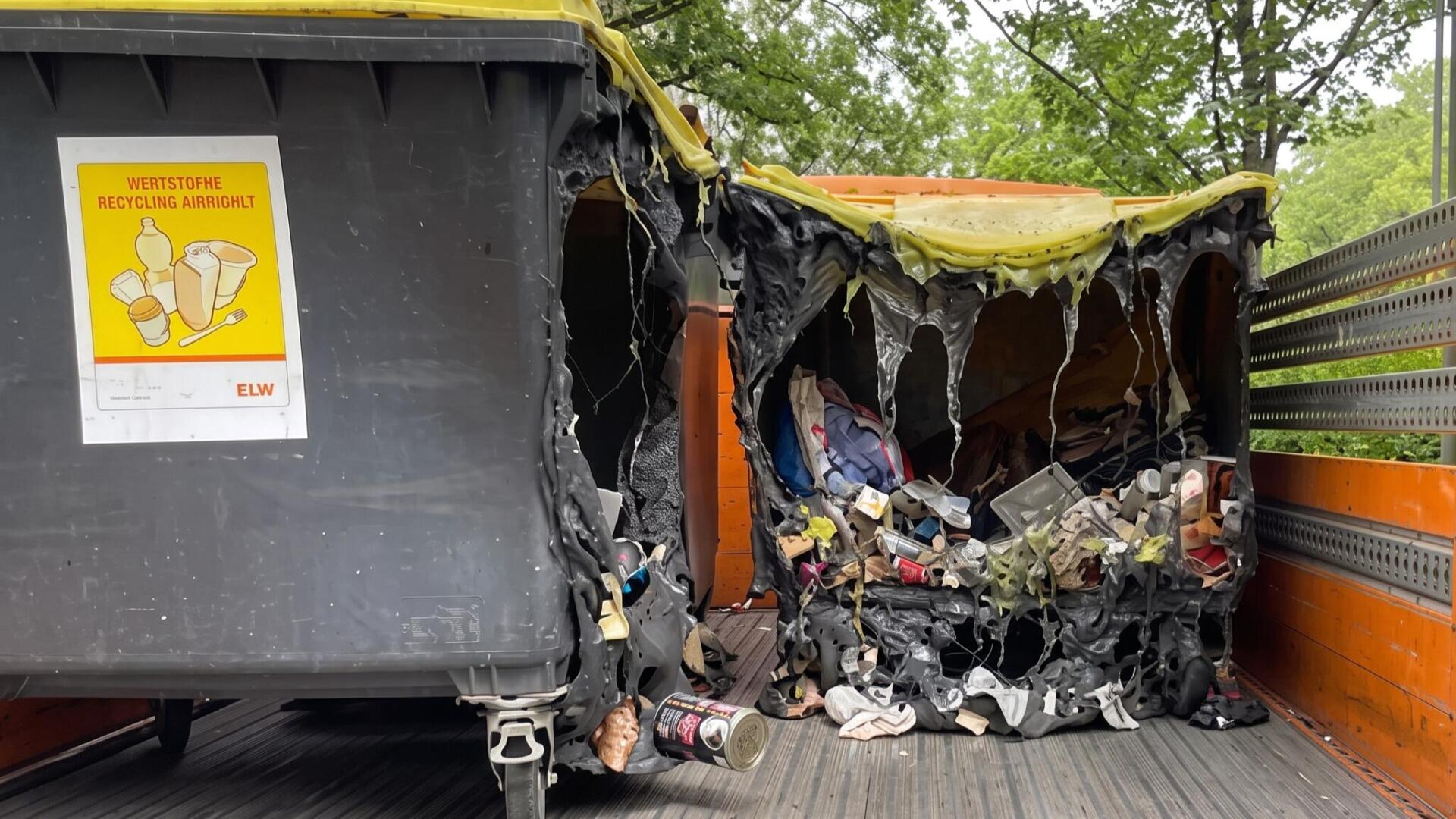 Drastische Zunahme an Mülltonnenbränden in Wiesbaden