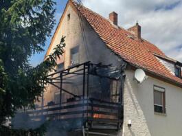 Balkonbrand in der Töpferstraße in Bad Kreuznach Töpferstraße