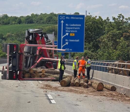 Unfall A60 Mainz-Weisenau