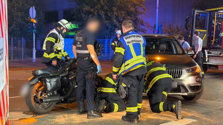 Unfall zwischen auto und motorrad in mainz Unfall in mainz