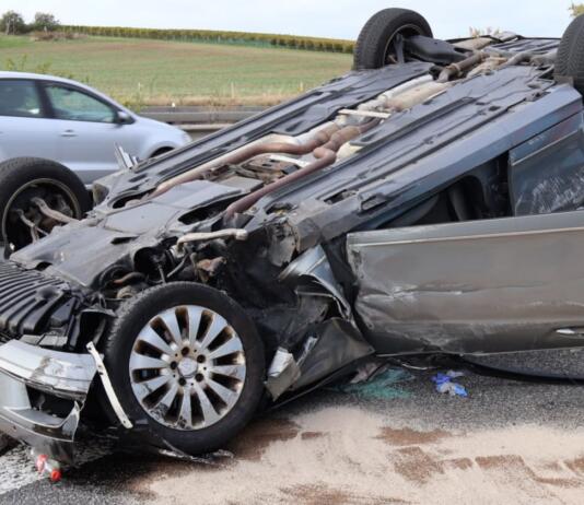 Unfall auf der A63 zwischen Saulheim und Nieder-Olm | Foto: BYC-News