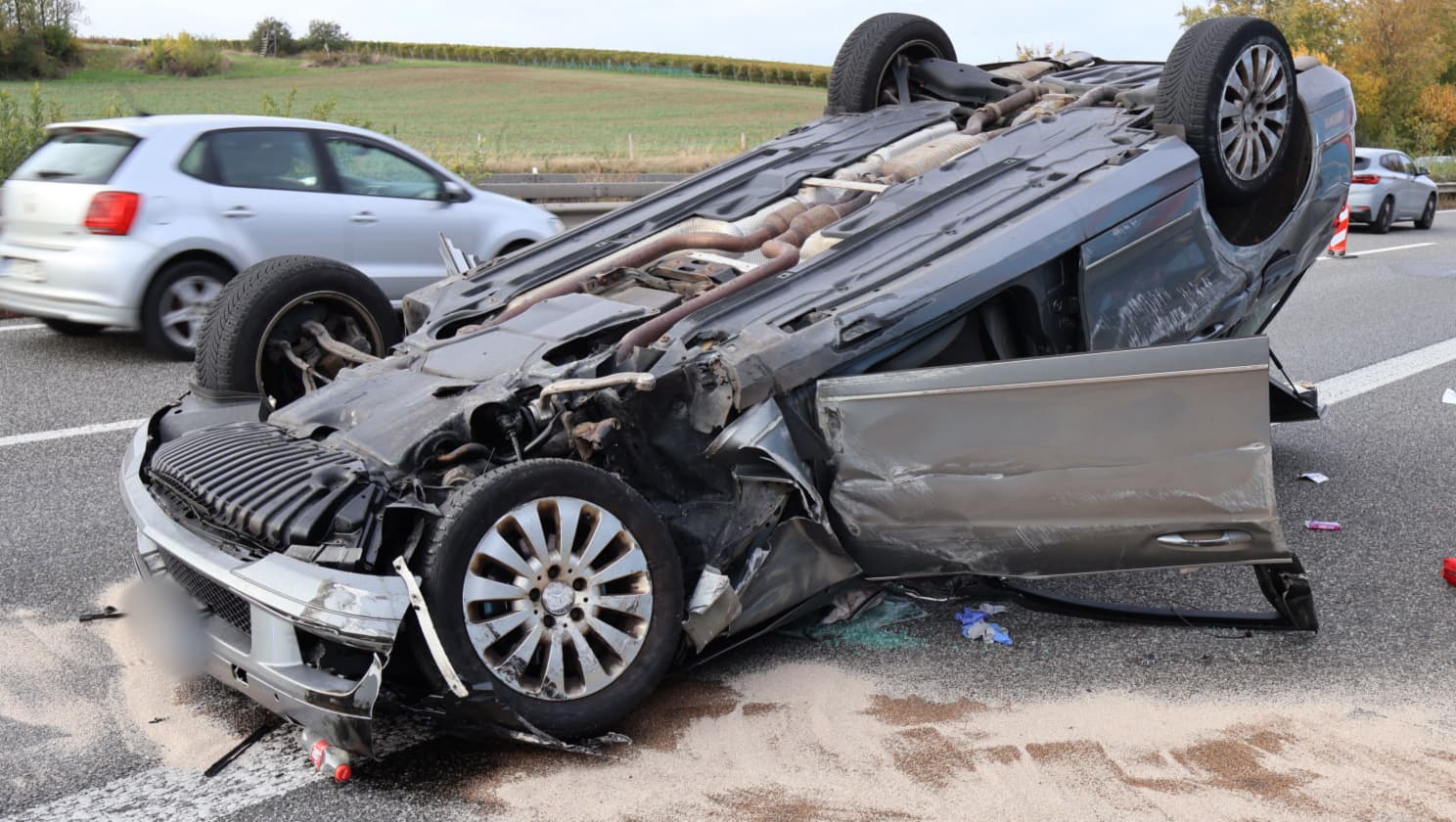 Unfall auf der A63 zwischen Saulheim und Nieder-Olm | Foto: BYC-News