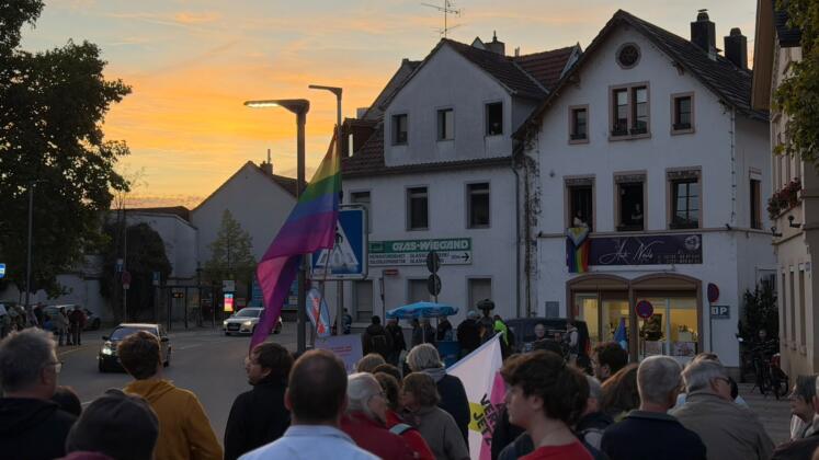 Afd-d&auml;mmerschoppen und gegendemo in mainz-mombach | foto: byc-news