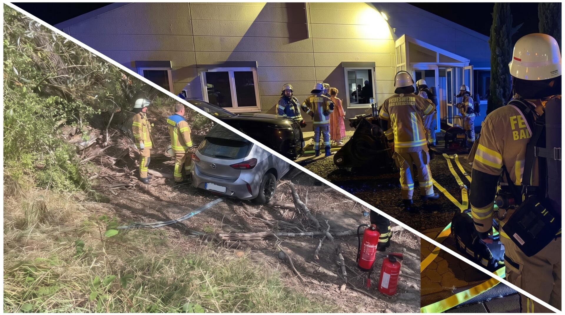 Bad Kreuznach: Akkubrand im Gewerbegebiet und Unfall auf K 49 Bad Kreuznach: Akkubrand im Gewerbegebiet und Unfall auf K 49