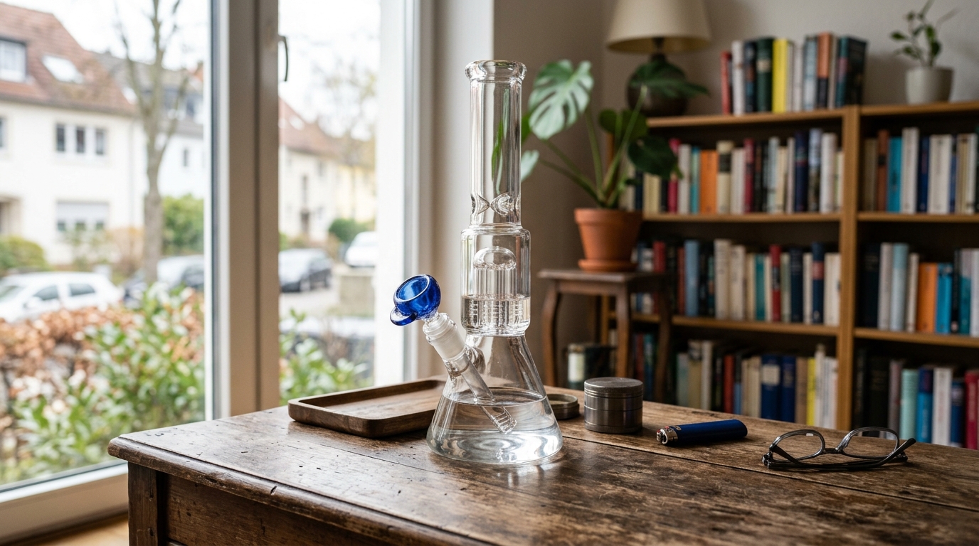 Bongs richtig reinigen, Bild: KI-generiert