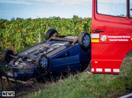 Unfall auf der L414 bei Wörrstadt: Vollsperrung nach Überschlag