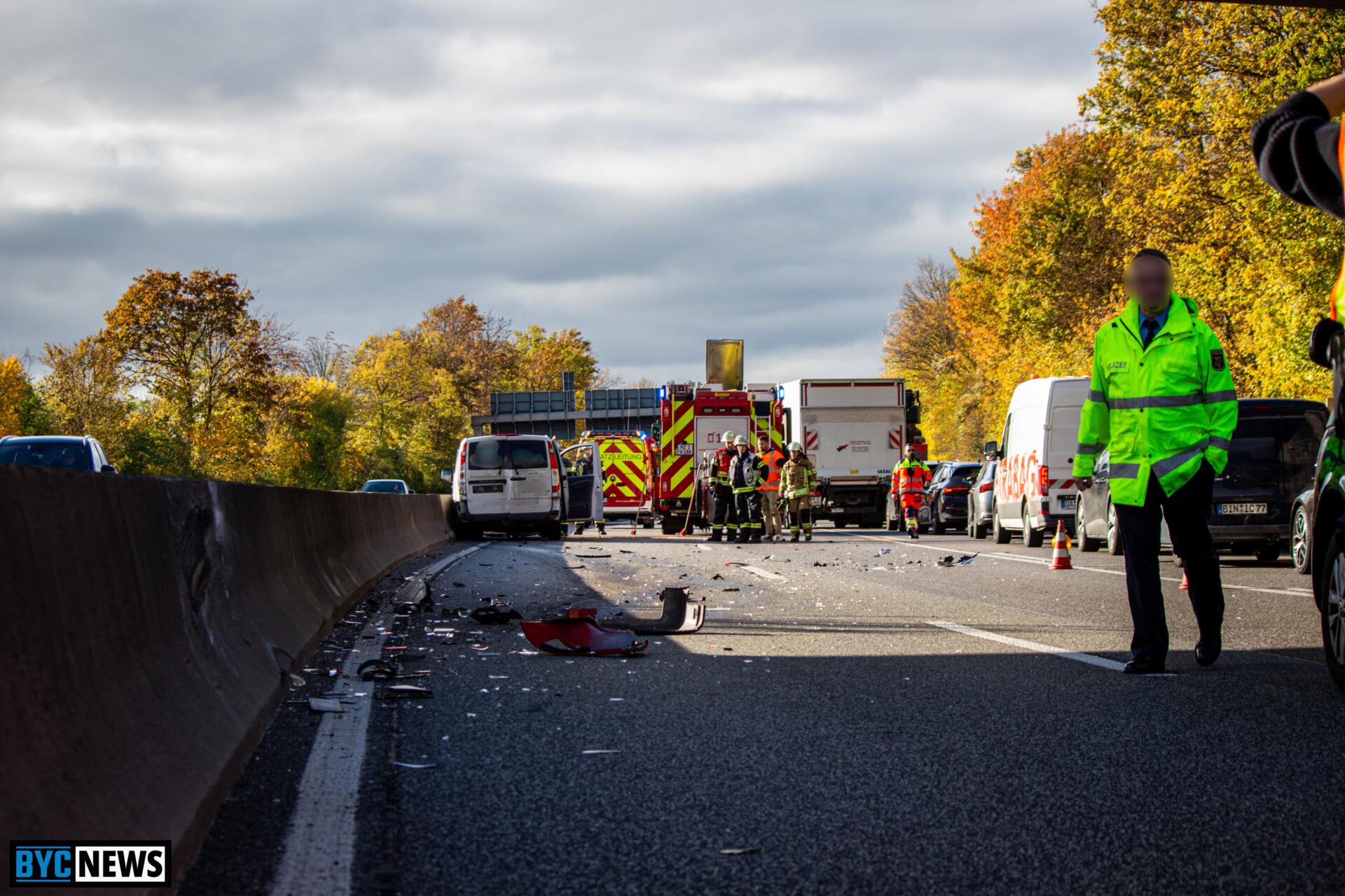 Foto: BYC-News Schwerer Unfall auf der A60: Vollsperrung nach schwerer Kollision