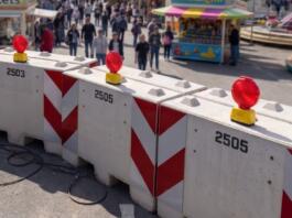 Mobile und Feste Terrorsperren auf dem Hochheimer Markt 2026