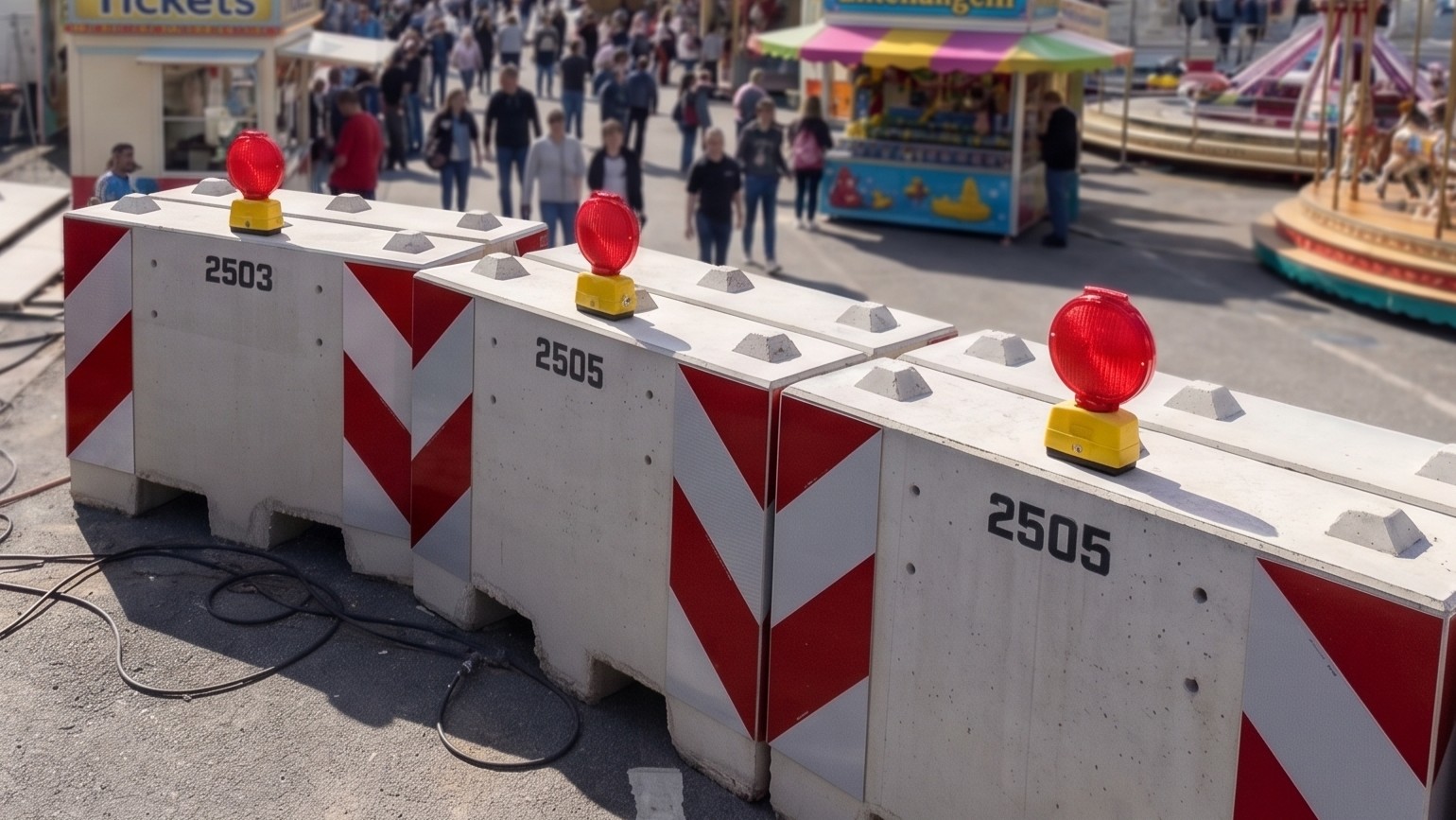Mobile und Feste Terrorsperren auf dem Hochheimer Markt 2026 Mobile und Feste Terrorsperren auf dem Hochheimer Markt 2026