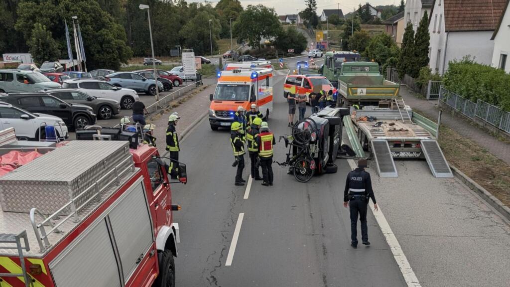 Zwei verletzte nach unfall in rüdesheim (nahe) Unfall rüdesheim