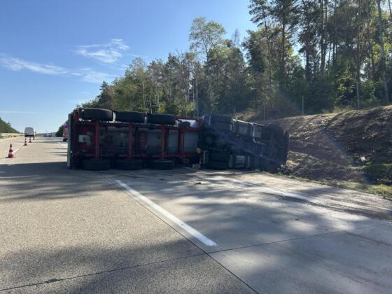 Schwerer unfall mit tanklaster auf der a6 1